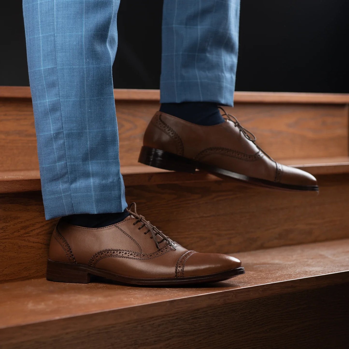 Greyson Brogues Oxford Brown Leather Shoes