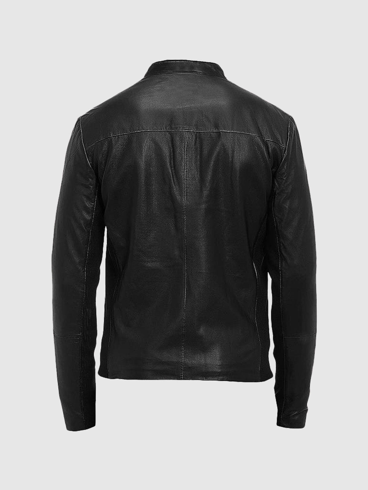 Black Edge Men's Leather Biker Jacket