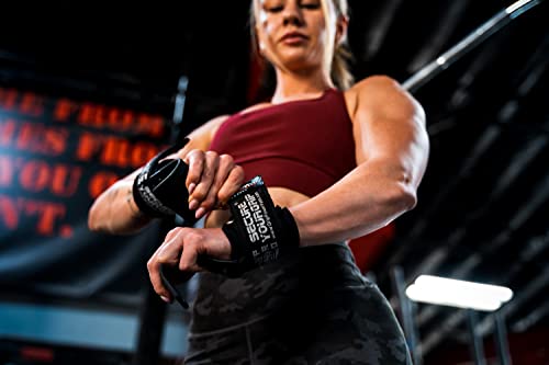 Weight Lifting Metal Hooks Heavy Duty PRO Lifting Wrist Straps Deadlift Straps Power Lifting Grips Gym Gloves Men & Women (Flat Black 2 Hooks, MEN-Wrist Size Large)