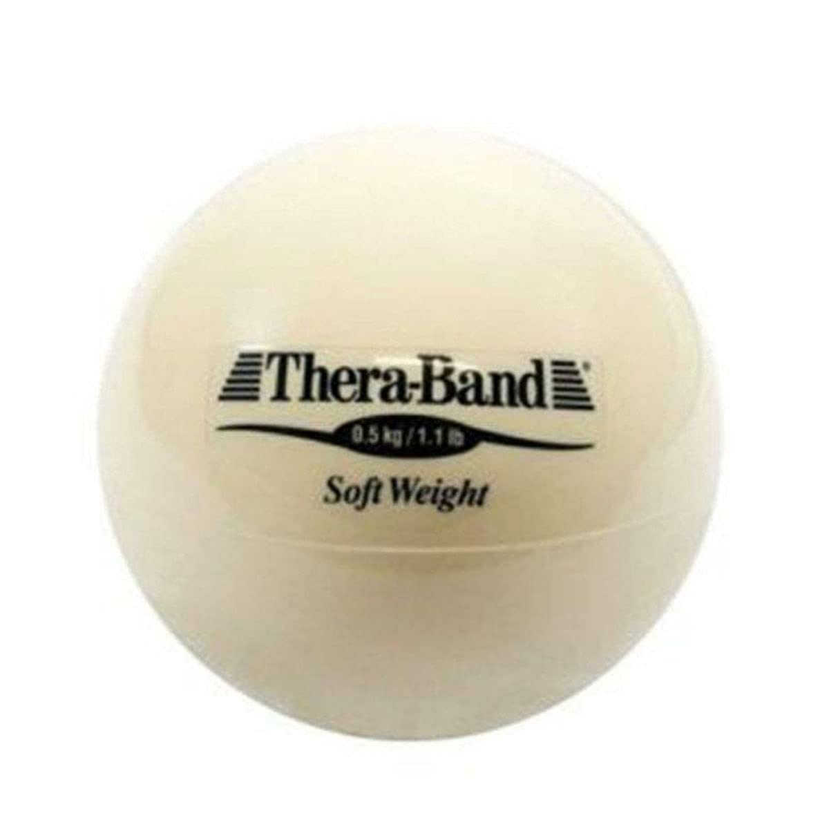 THERABAND Soft Weight, 4.5" Diameter, Weighted Balls for Baseball, Weighted Balls for Softball, Hand Held Ball Shaped Isotonic, Shoulder Strength, Rotator Cuff & Throwing Trainer, Tan, 1.1LB