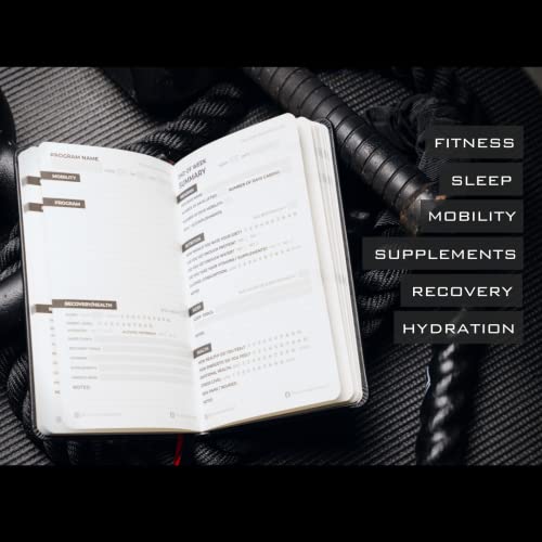 The Omega Project Black Book Training Journal – created by Special Operations Forces - Elite Workout Planner – Leather Fitness Tracker Notebook Logs Exercise, Sleep, Recovery, Nutrition and More