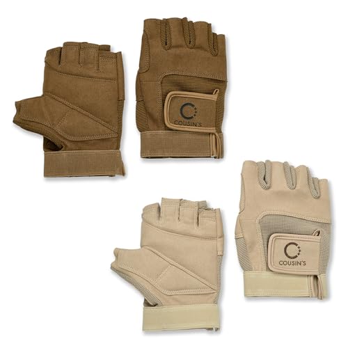 Cousin's Concert Attire Color Guard Gloves for Flag and Pole, Comfort & Grip, Durable Colorguard Gloves (Extra Small, Tan)
