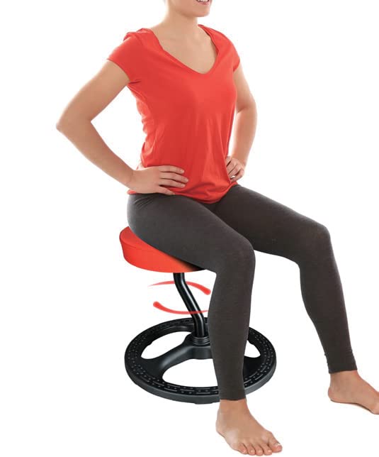Upaloop Fitness Seat, ADHD Chair Stool for Stability, Balance, Yoga, Office, School, Wellness, Active Sitting with Non-Slip Base and Washable Seat Cover