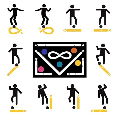 Soccer Training Mat , Soccer Mat Training Made Of Rubber, Shock-absorbing, Noise-reducing And Non-slip, Suitable For All Ages, Improves Strength And Co-ordination, Soccer Mat One Step To Control The Ball