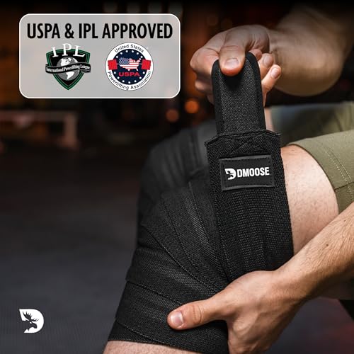 DMoose Knee Straps for Weightlifting - Adjustable Compression Sleeves, Knee Wraps for Pain, Lifting Knee Wraps, Gym Knee Wraps for Bodybuilding and Deadlifting - Military Green (Pair)
