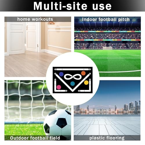Soccer Training Mat , Soccer Mat Training Made Of Rubber, Shock-absorbing, Noise-reducing And Non-slip, Suitable For All Ages, Improves Strength And Co-ordination, Soccer Mat One Step To Control The Ball