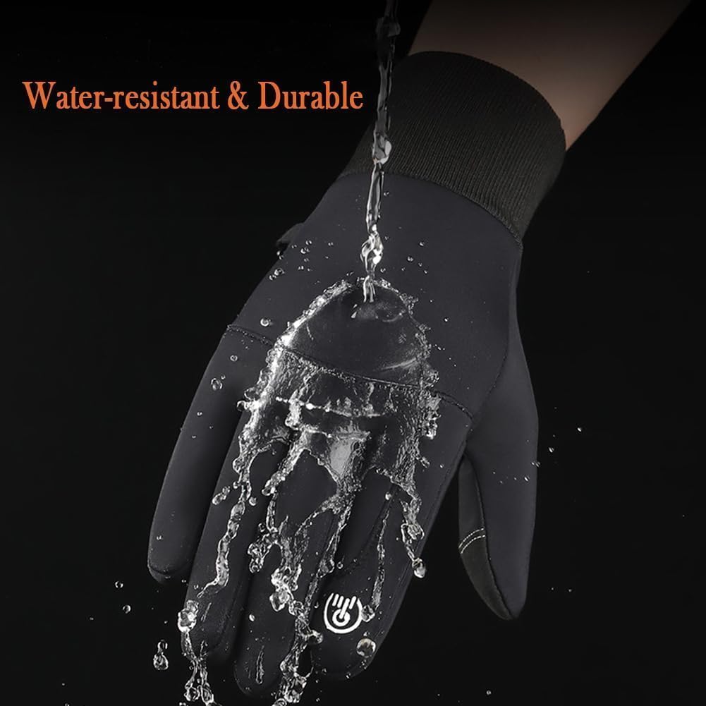 REDANHA Winter Gloves for Men Women Cold Weather Touchscreen Gloves Waterproof Thermal Gloves for Running Cycling Outdoor Activities (Medium)