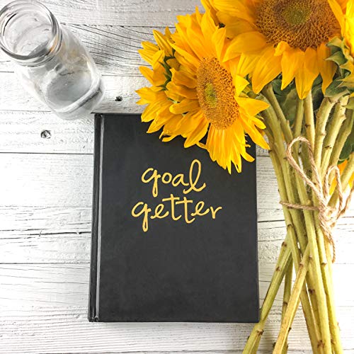 fitlosophy unisex adult Fitspiration 16 Week Guided Fitness and Gratitude Journal 8 W x 6 5 L Goal Getter, Black, 7 US