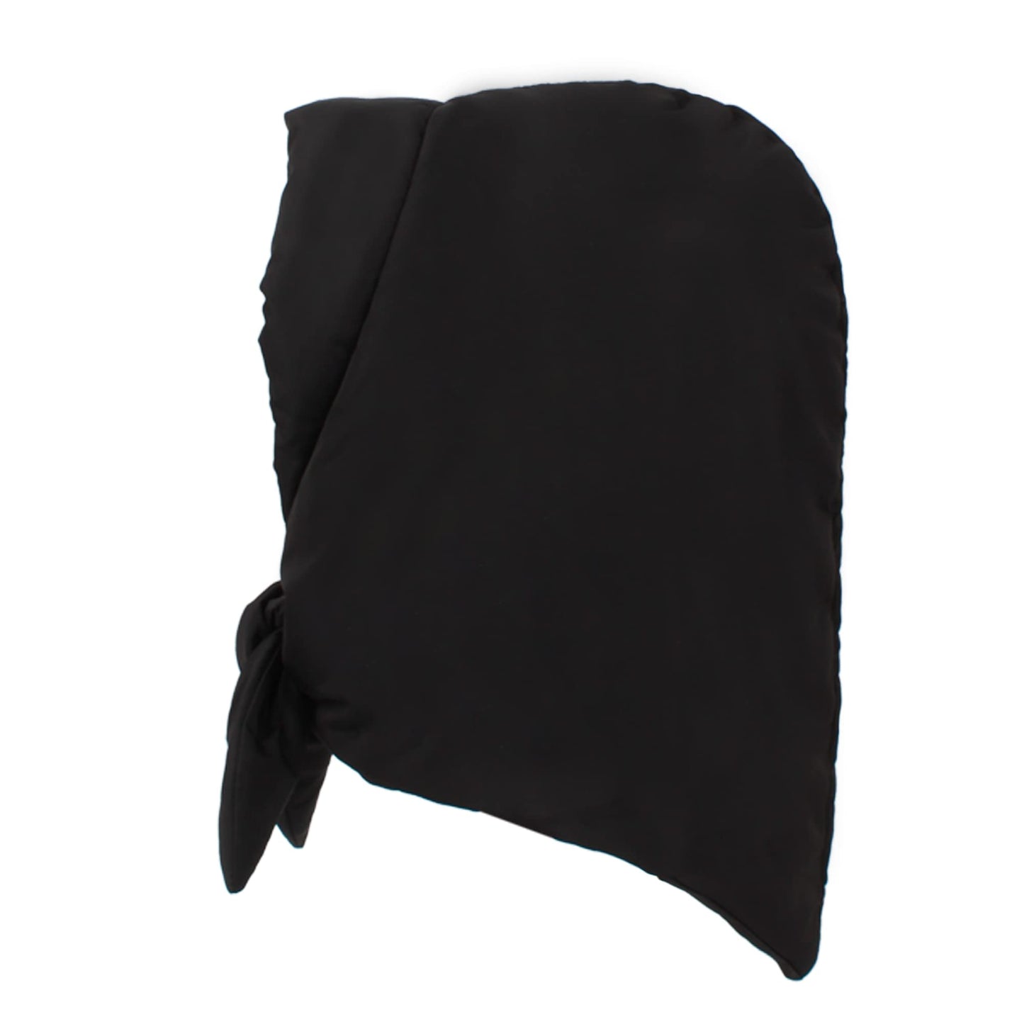 Winter Down Hood Hat Hooded Scarf Hat Extra Warm Tie Under Chin for Women Girls Black