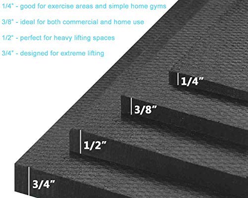 American Floor Mats Ultimate Stand-Alone Gym Mats 10% Blue 3' x 4' - 1/2" Thick
