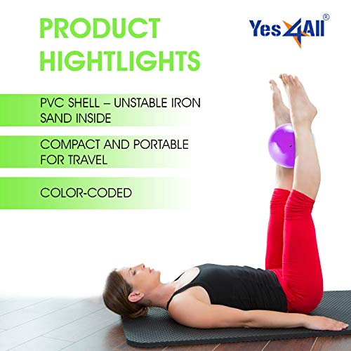 Yes4All Soft Weighted Toning Ball Smooth 8lb Purple