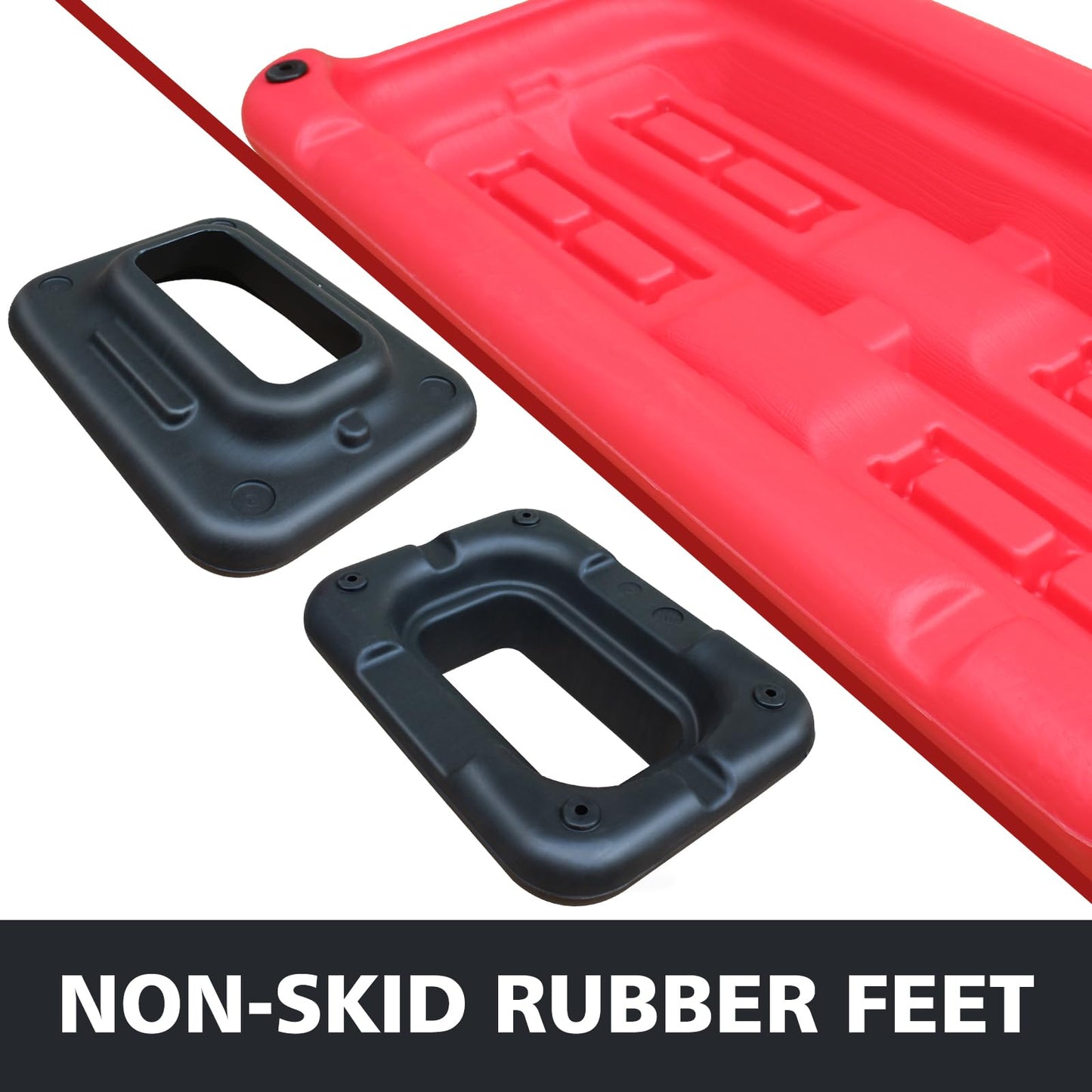 SculPong Aerobic Step Platform Height Adjustable Workout Step 4" - 6" - 8" for Fitness Strength Training with 2 Risers Rose Red