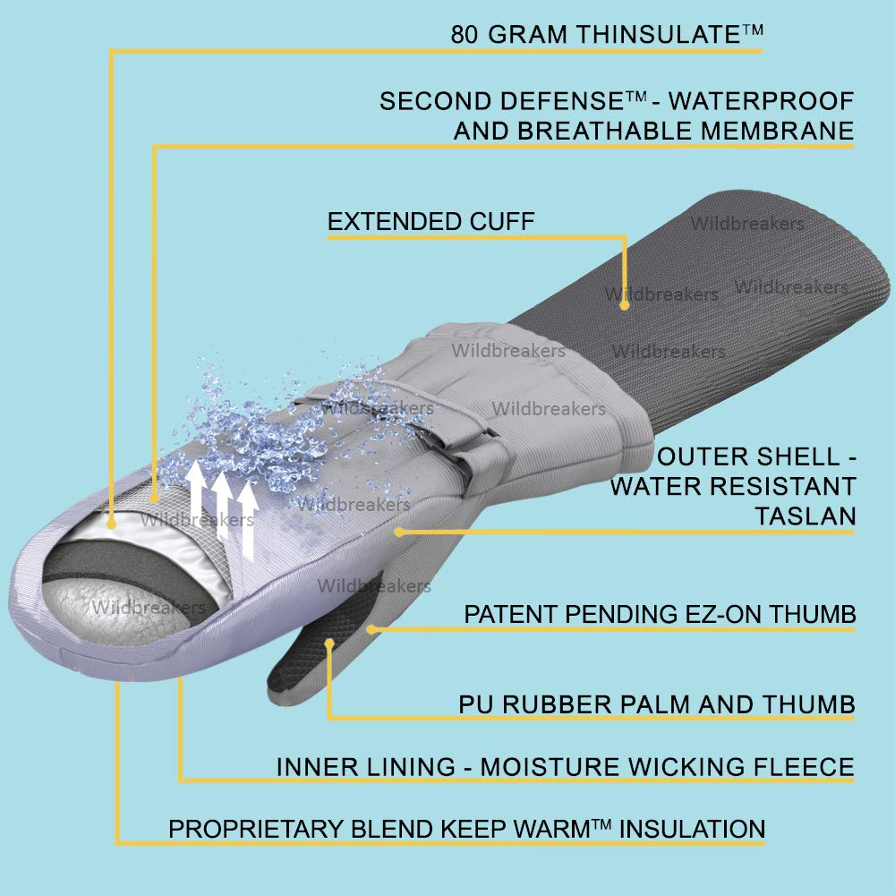 Zelda Matilda 100G 3M Thinsulate Children Toddlers & Baby Mittens Winter Waterproof Mittens