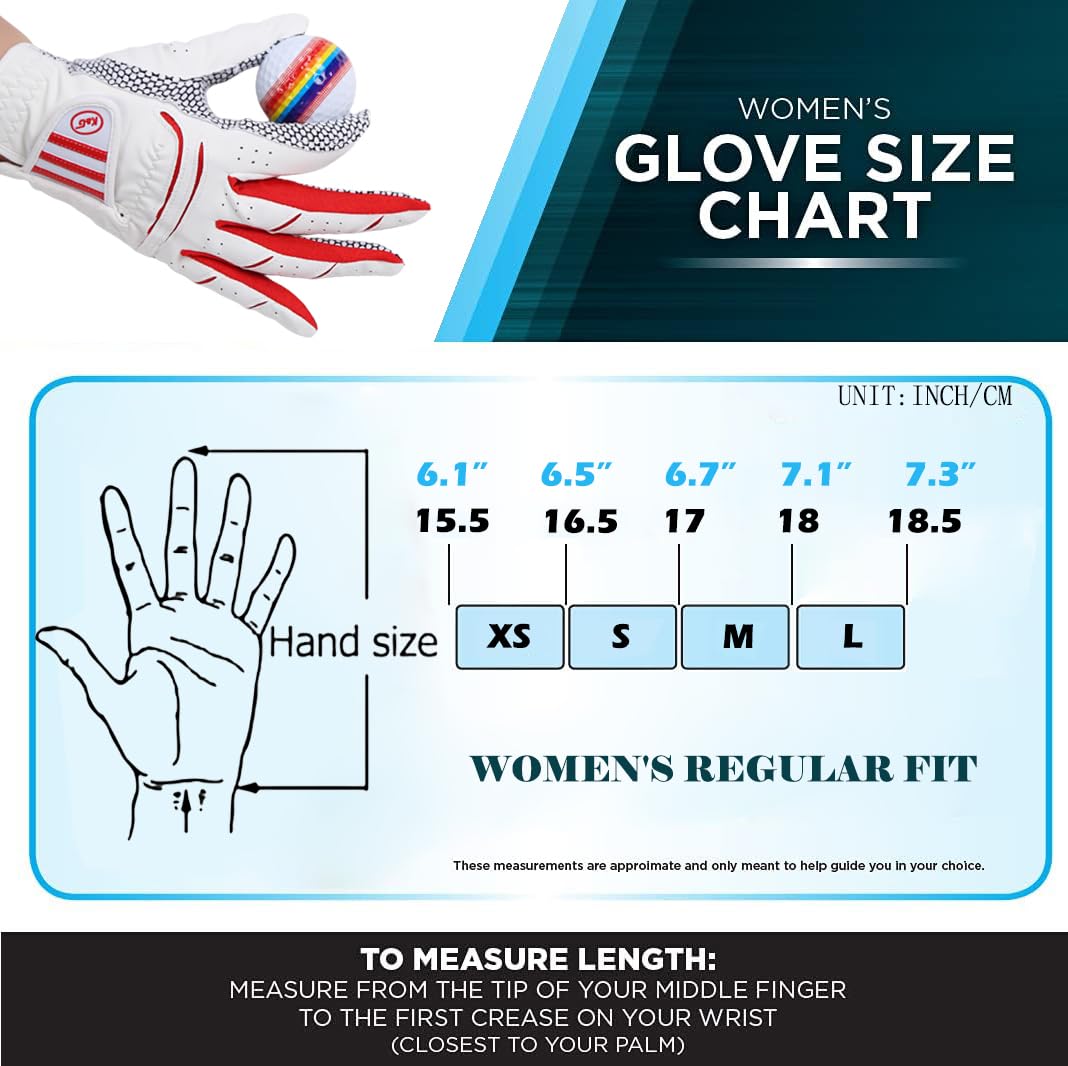 yesntmomo Ladies Women's Golf Gloves Both Hands,Winter Non-Slip Golf Gloves Elastic Fabric Breathable,Left Right Handed Pink Cool rain hot Golf Accessories- A Pair