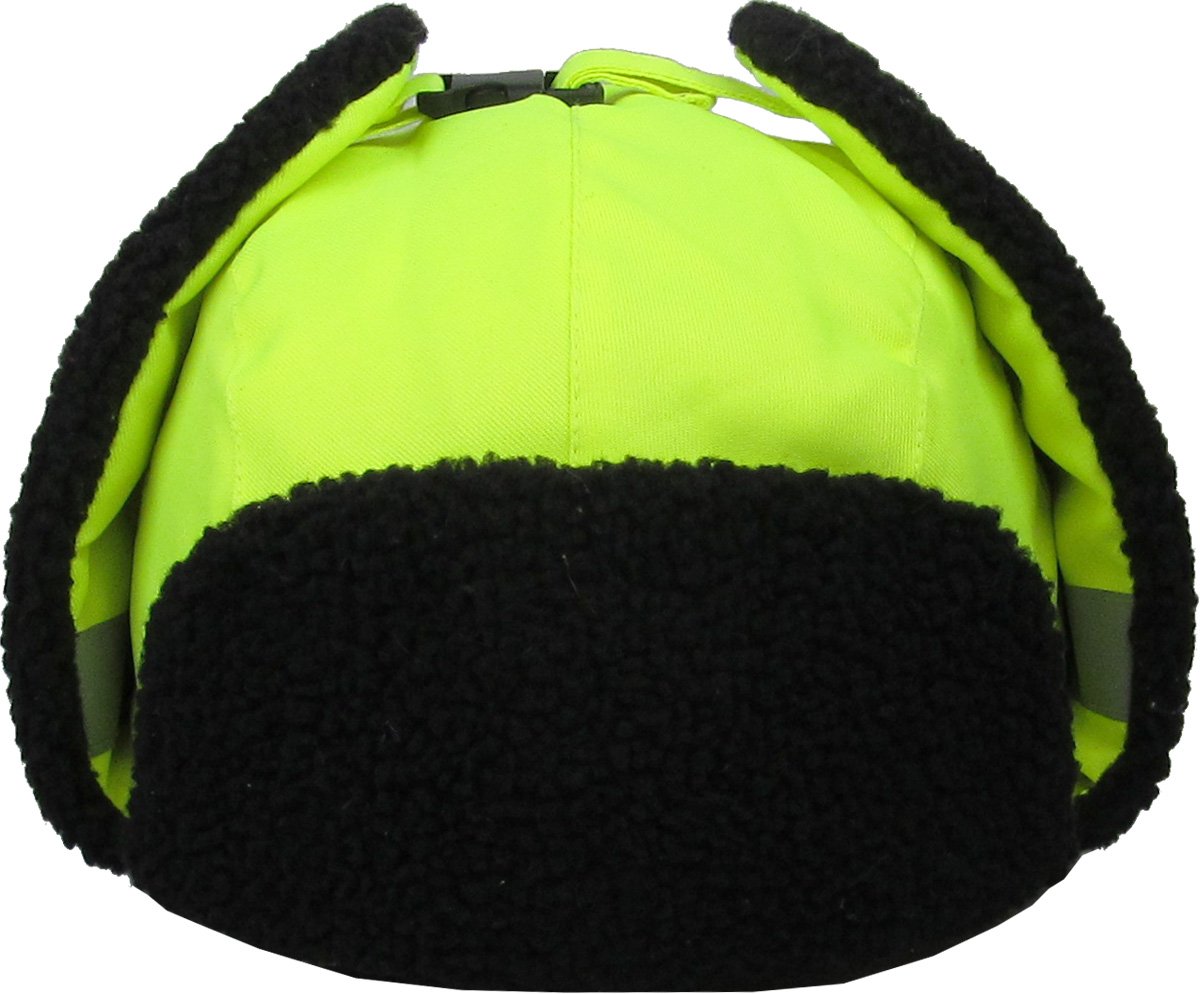 Hi Viz Trapper Warm Workwear Cold Windproof Winter Aviator Trooper Hunting Hat Ushanka Bike