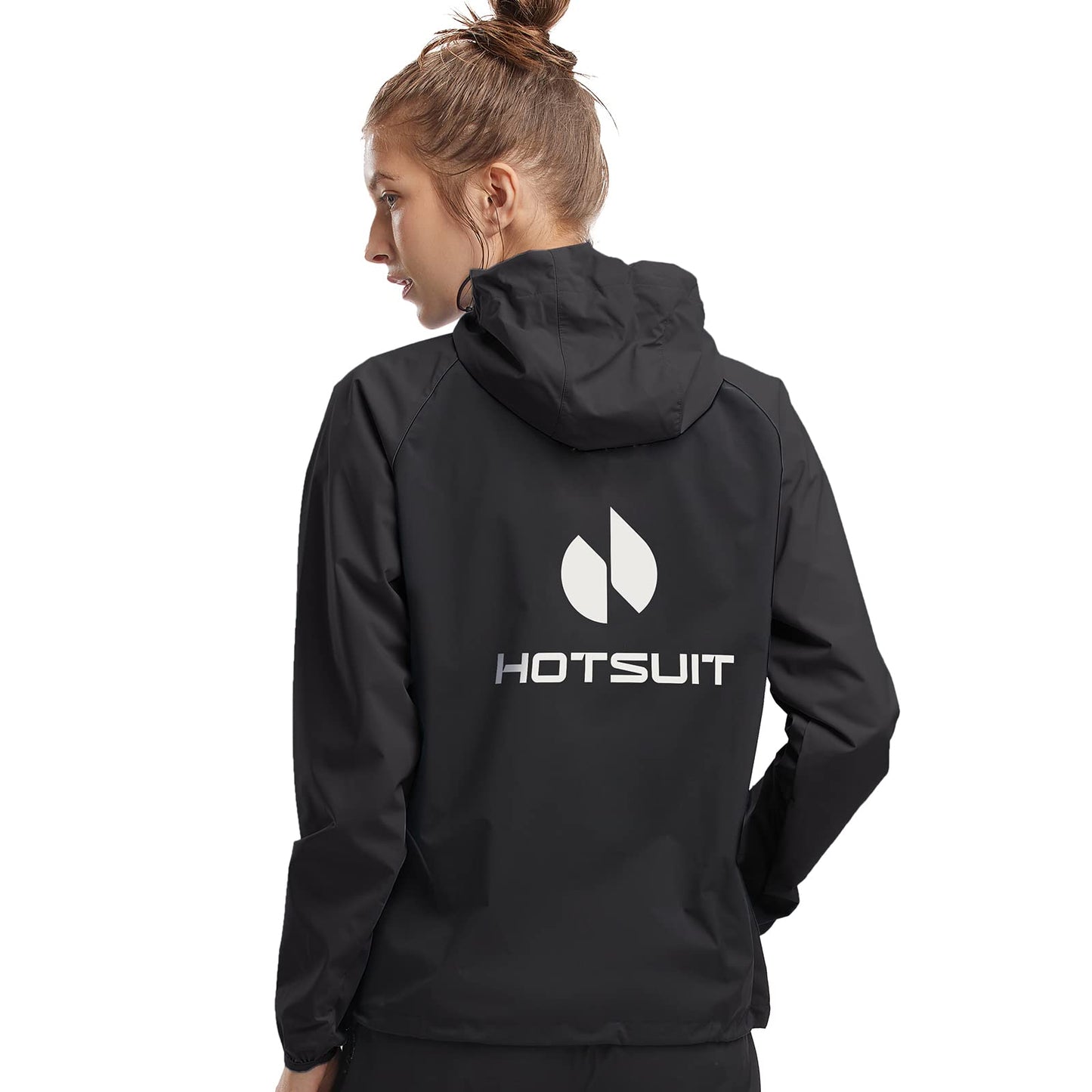 HOTSUIT Sauna Jacket Women Sweat Jacket Weight Loss Workout Gym Exercise Sauna Suit Shirts, Black, M