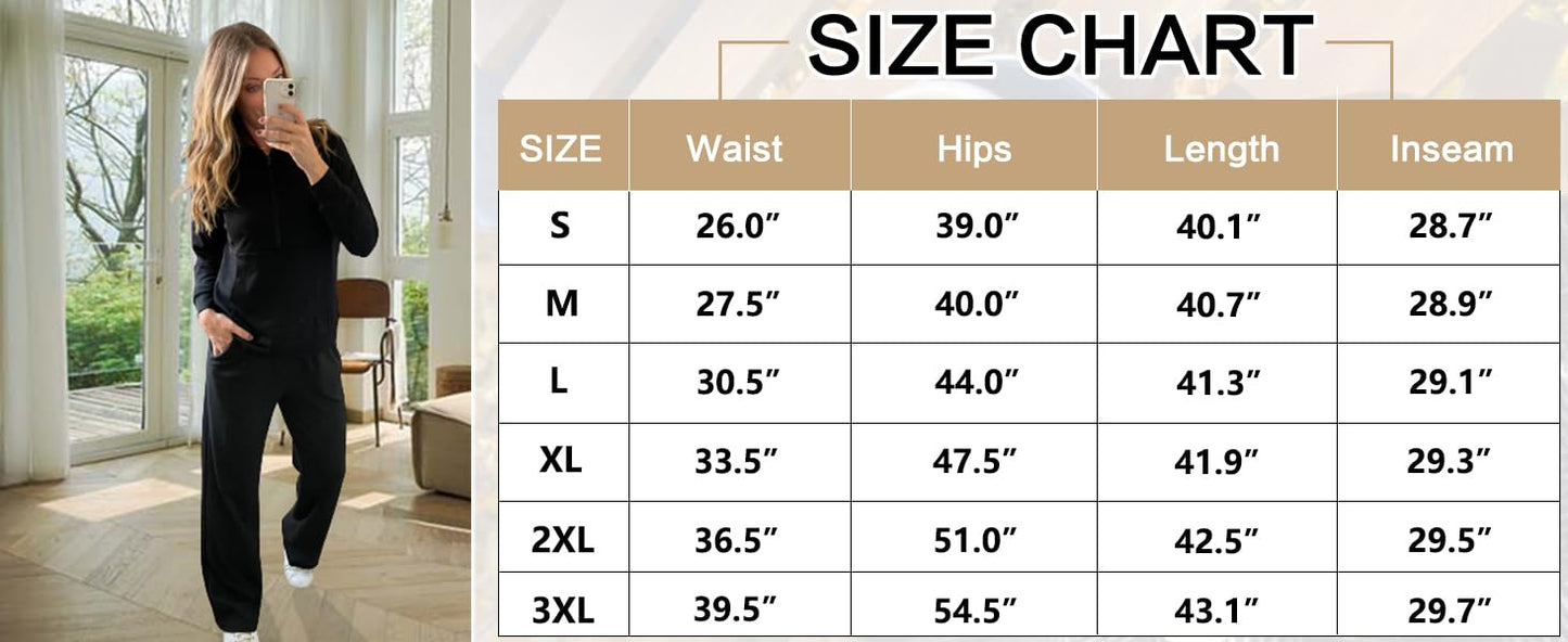 OFEEFAN Women's Sweatpants with Pockets Winter Lounge Pants Baggy Sweatpants Elastic Waist Dark Gray M