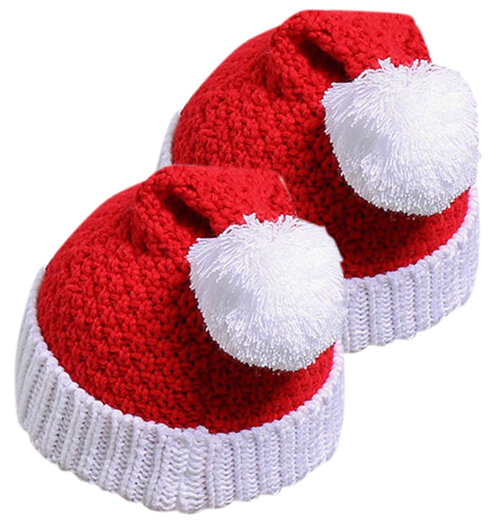 HINDAWI Santa Hats for Adults Christmas Hat Beanie Winter Women Men Knitted Ski Knit Caps