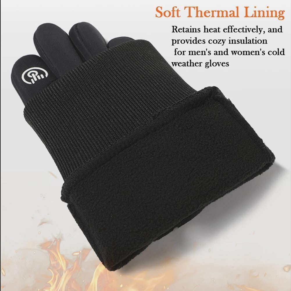 REDANHA Winter Gloves for Men Women Cold Weather Touchscreen Gloves Waterproof Thermal Gloves for Running Cycling Outdoor Activities (Medium)