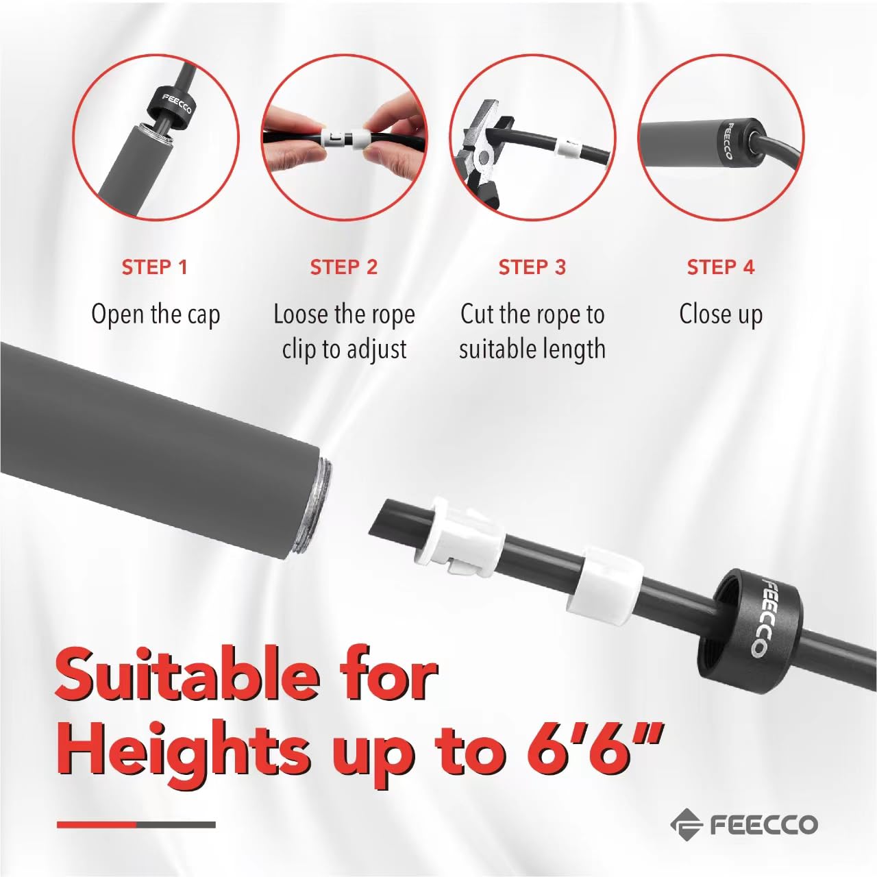 FEECCO BurnoY 2LB Weighted Jump Rope