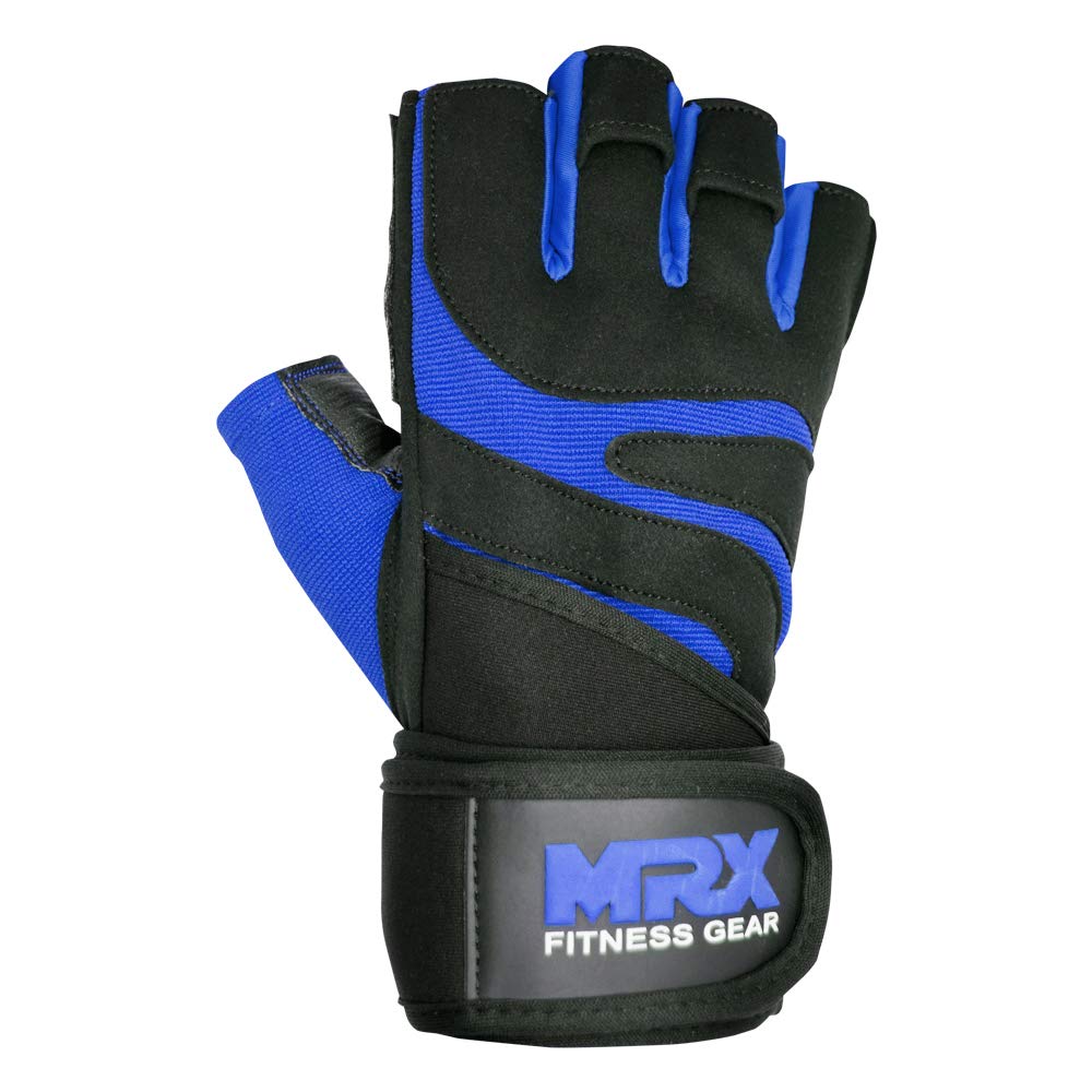 MRX Weightlifting Gloves for Men Workout Gloves Mens Wrist Support Lifting Gloves Male Gym Gloves | Workout Gym Accessories for Men Weight Lifting Fingerless Gym Exercise for Powerlifting