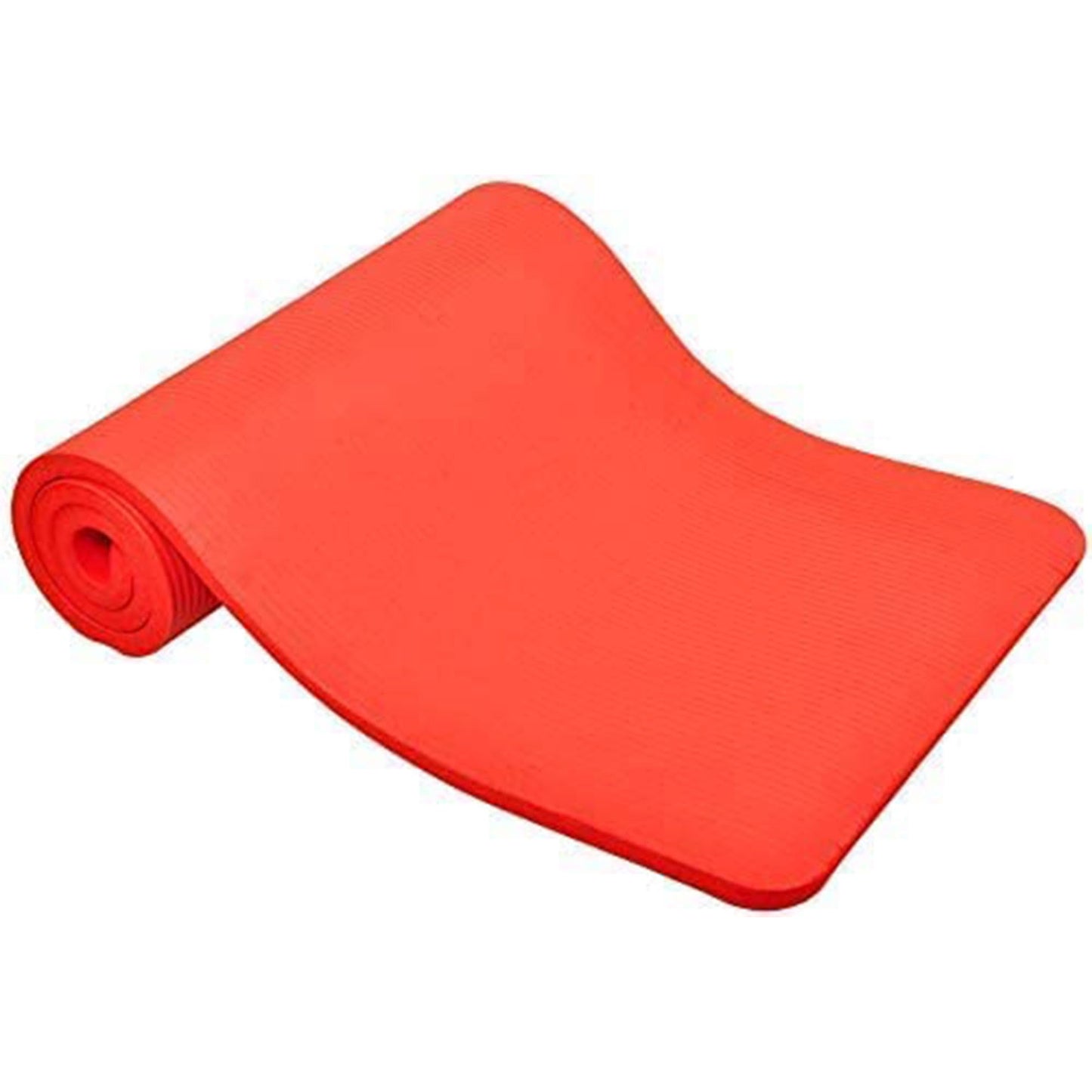 BalanceFrom All-Purpose 1-Inch Extra Thick High Density Anti-Tear Exercise Yoga Mat with Carrying Strap (Red)