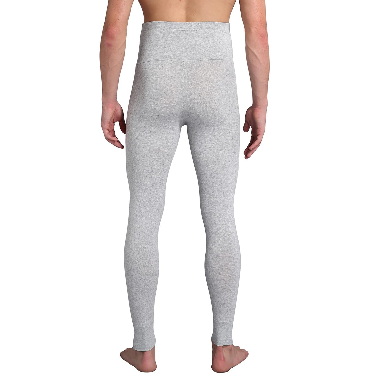 Ouruikia Men's Thermal Underwear Bottoms High Waist Thermal Pants Keep Warm Long Johns Pants Large Blue
