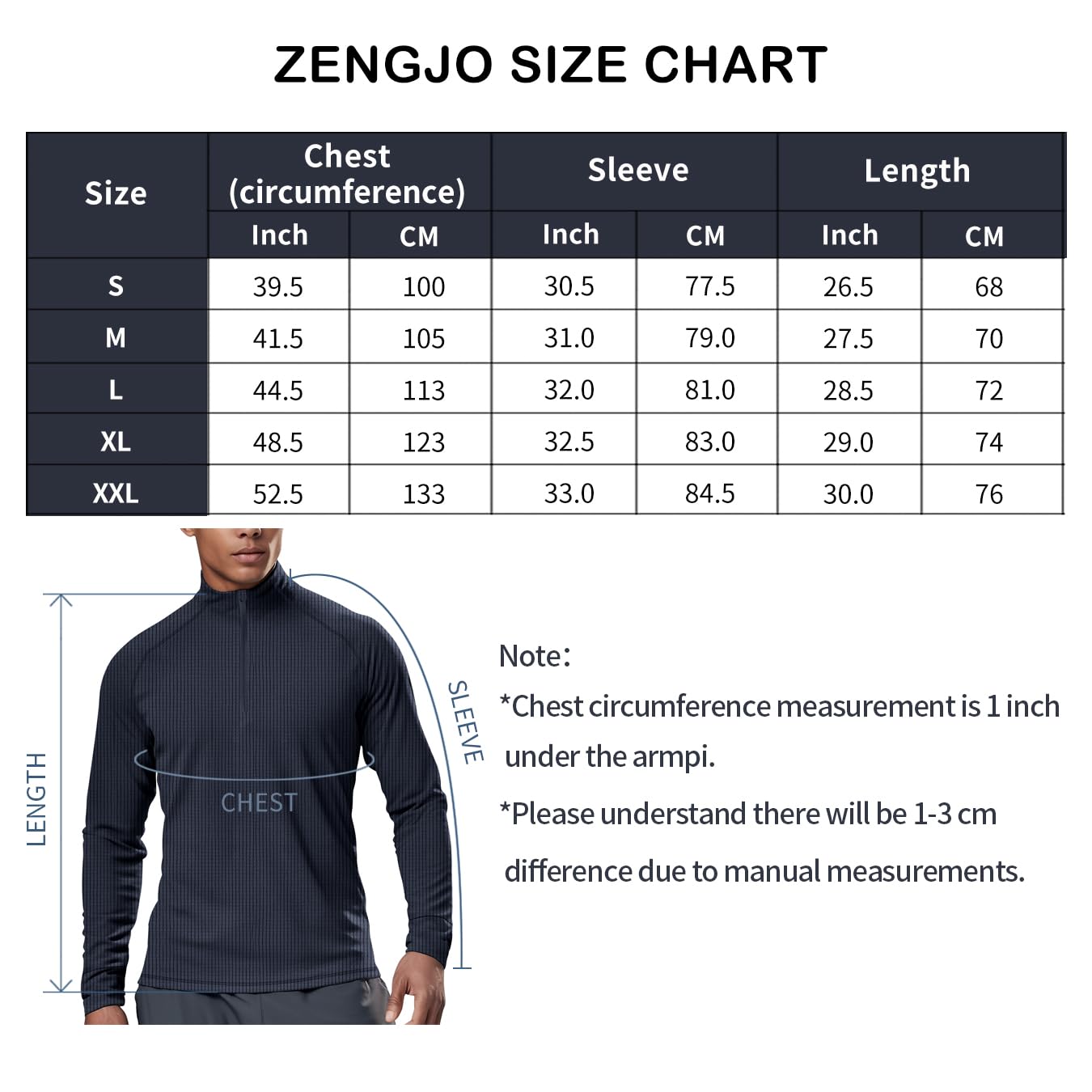 Quarter Zip Men Athletic Long Sleeve Shirt(Grey,L)