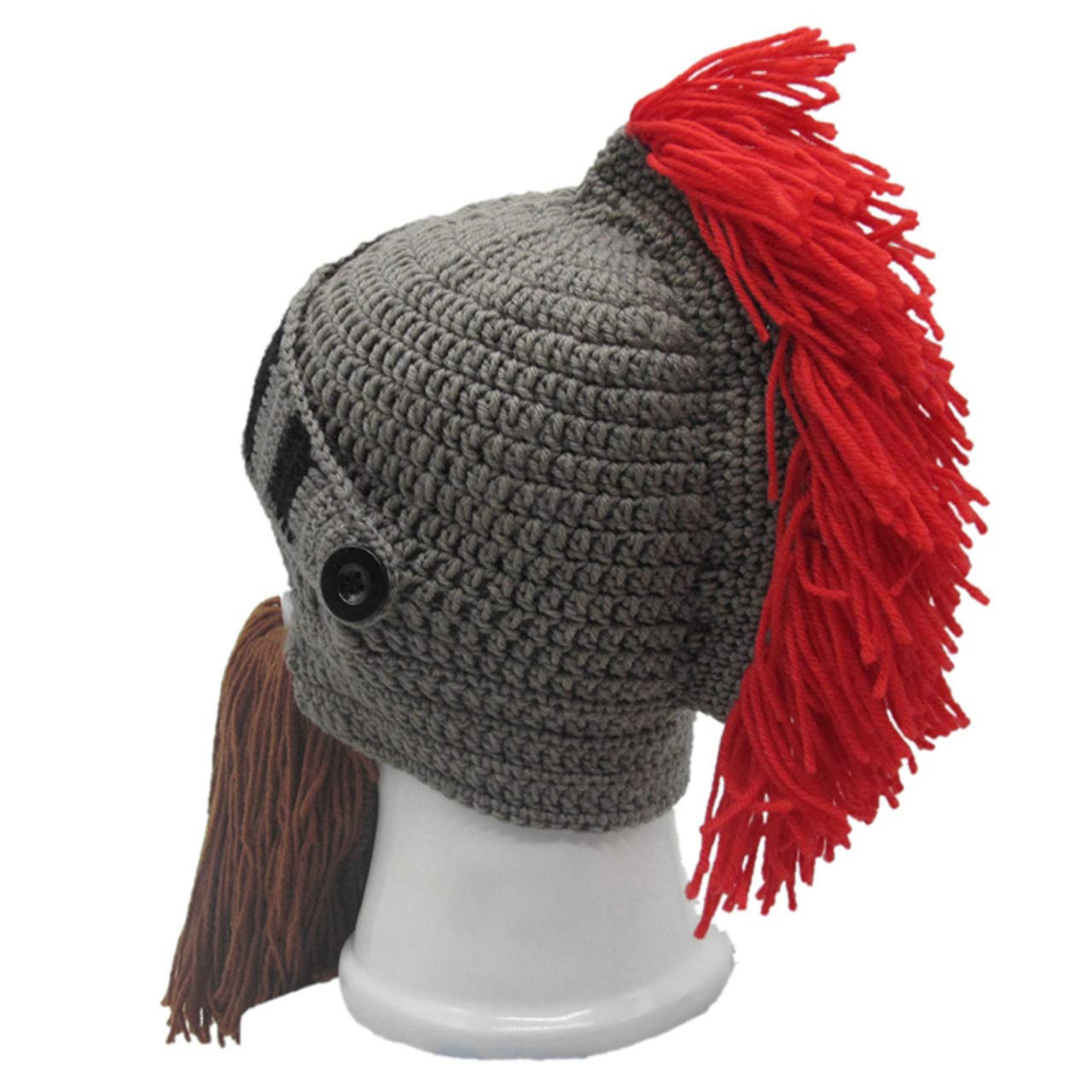 FALETO Wig Beard Hats Creative Original Funny Knit Hat Handmade Winter Beard Facemask