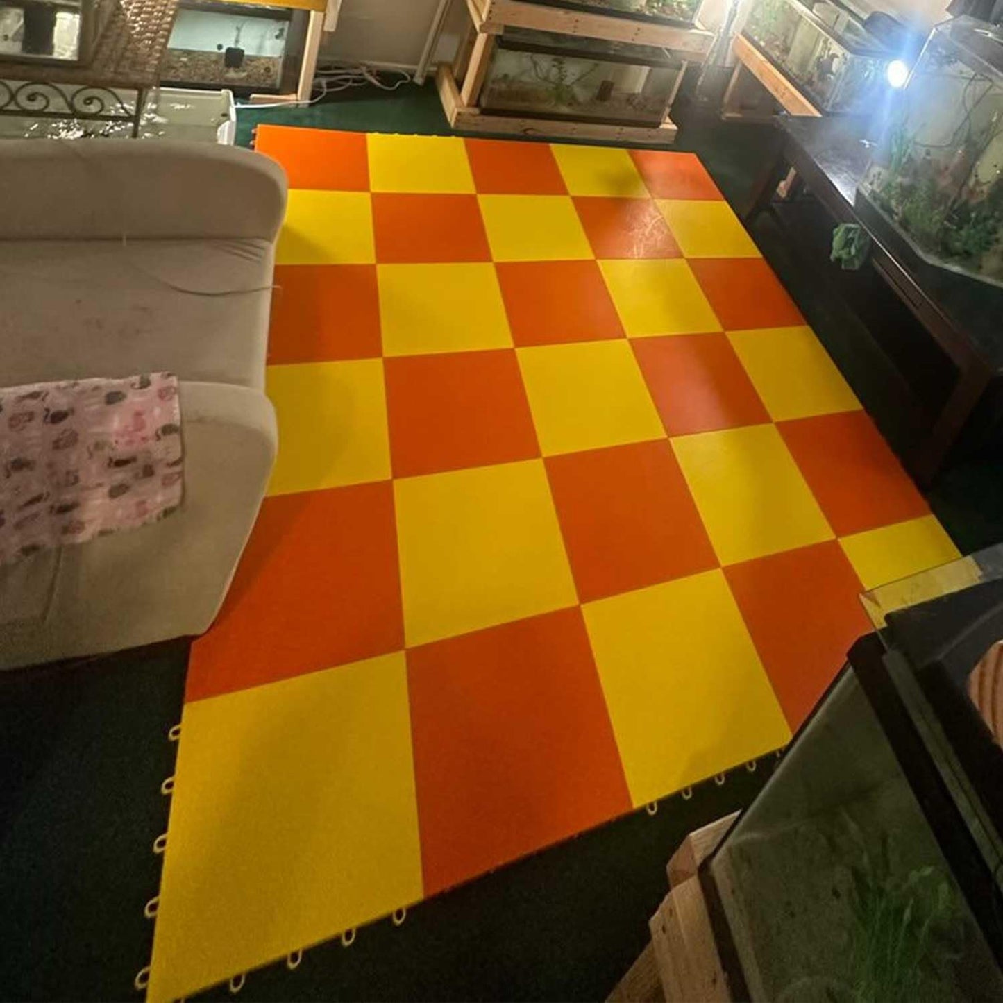 InOut Flooring 15 Grey Tiles - High Durability Colored Flooring Tiles - Interlocking Versatile Training Surface - Roller Skate Indoor&Outdoor, Dance Floor Tiles, Basketball Tiles, Multi Sports Floor
