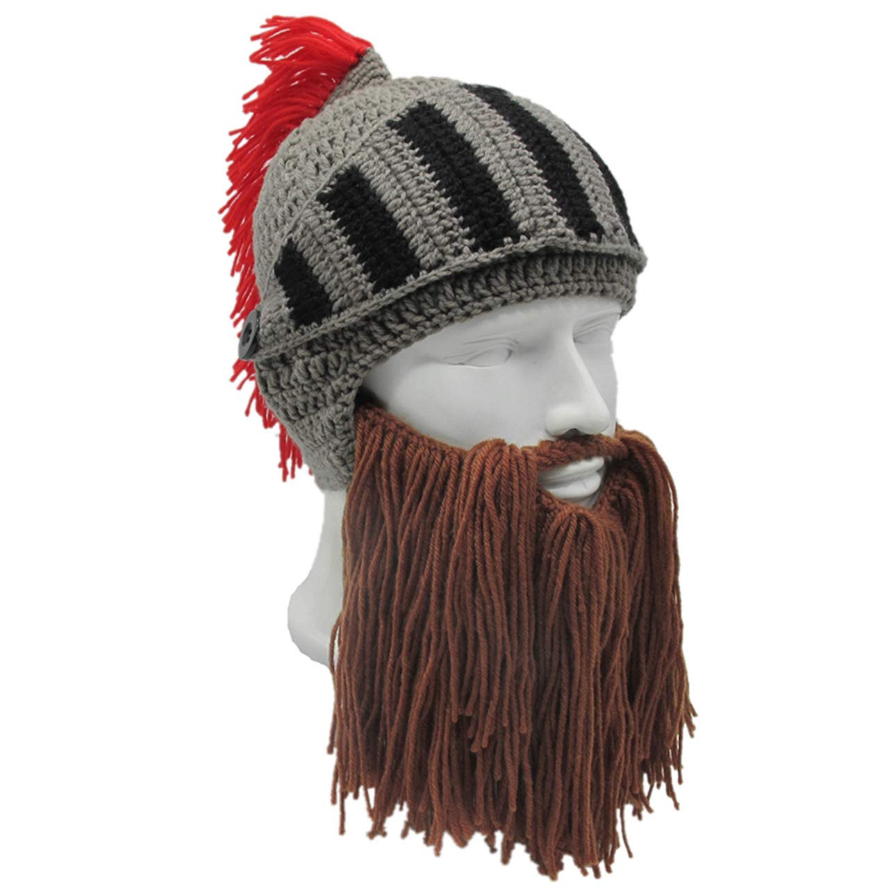 FALETO Wig Beard Hats Creative Original Funny Knit Hat Handmade Winter Beard Facemask