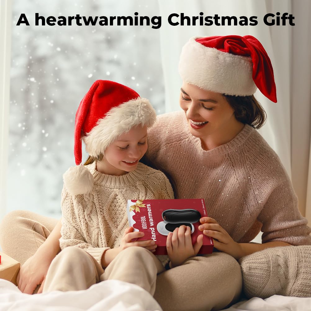 2 in1 Hand Warmers Rechargeable, Up to 131°F Hand Heater, 23 H Use Time Reusable Battery, Portable Pocket Size Electric Hand Warmer for Women Men, Camping, Hunting, Golf, 2 Pack