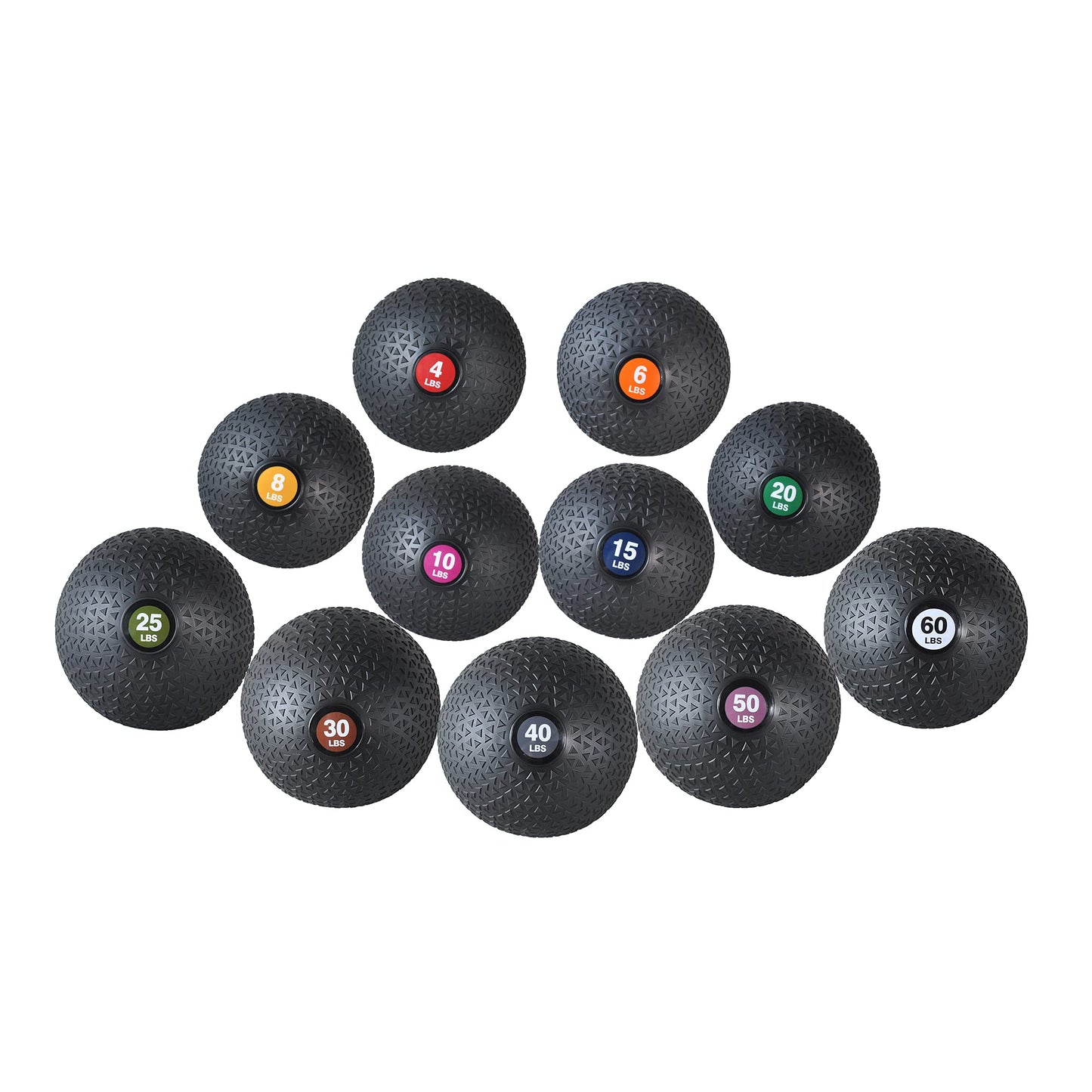 PRISP Weighted Medicine Slam Ball - Fitness Ball with Easy Grip Textured Surface, 8 lb