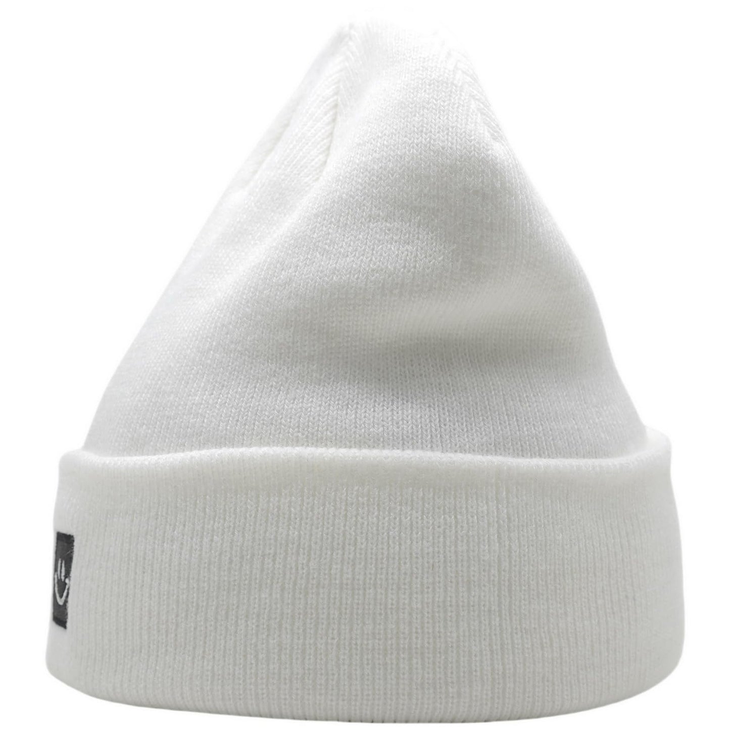 55cube Beanie Hats for Men Women White