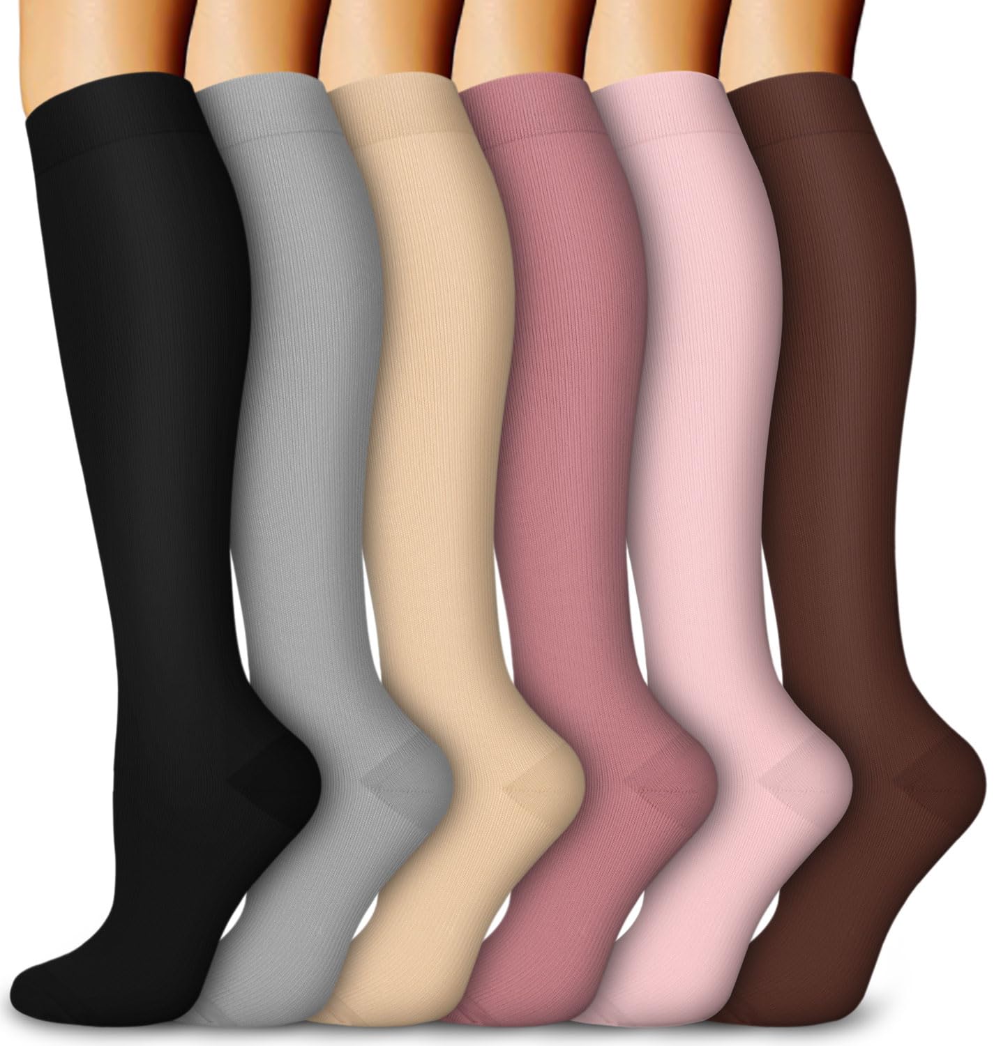 Aoliks Compression Socks for Women & Men,Knee High Support Socks for Flying Running Athletic