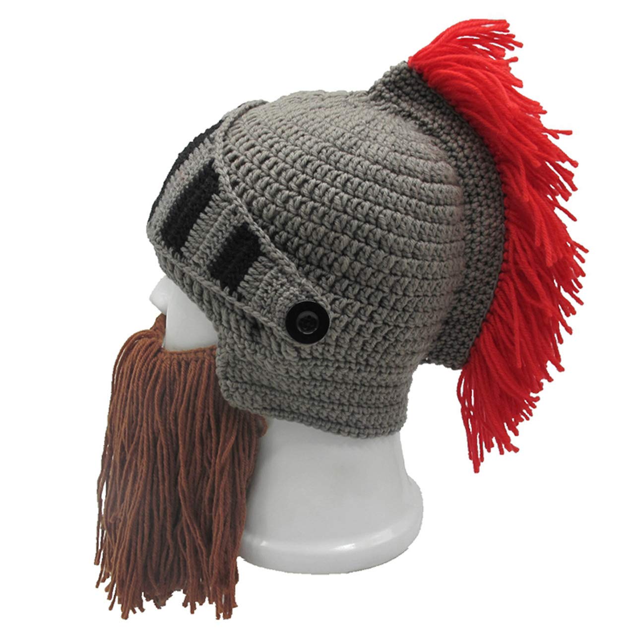 FALETO Wig Beard Hats Creative Original Funny Knit Hat Handmade Winter Beard Facemask