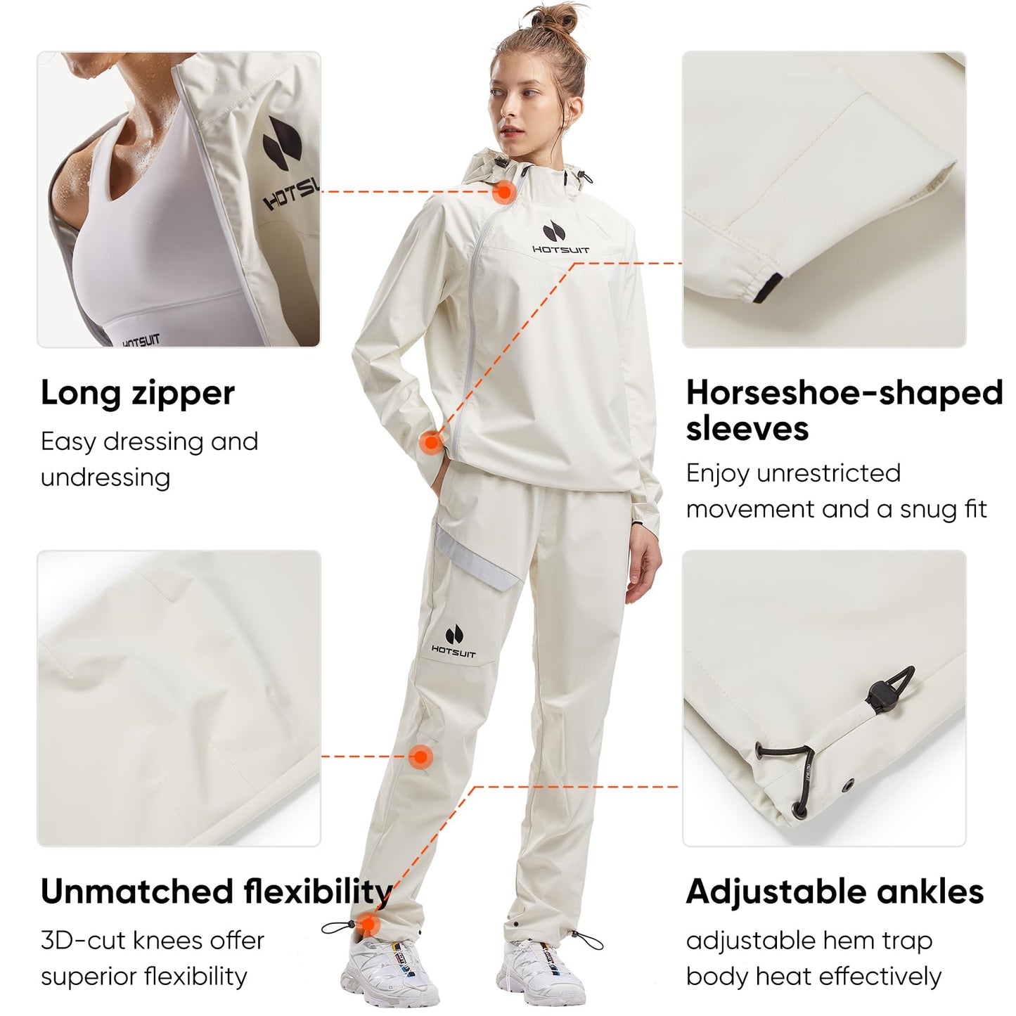 HOTSUIT Technical Anti Rip Sweat Sauna Suit for Weight Loss Workout,S