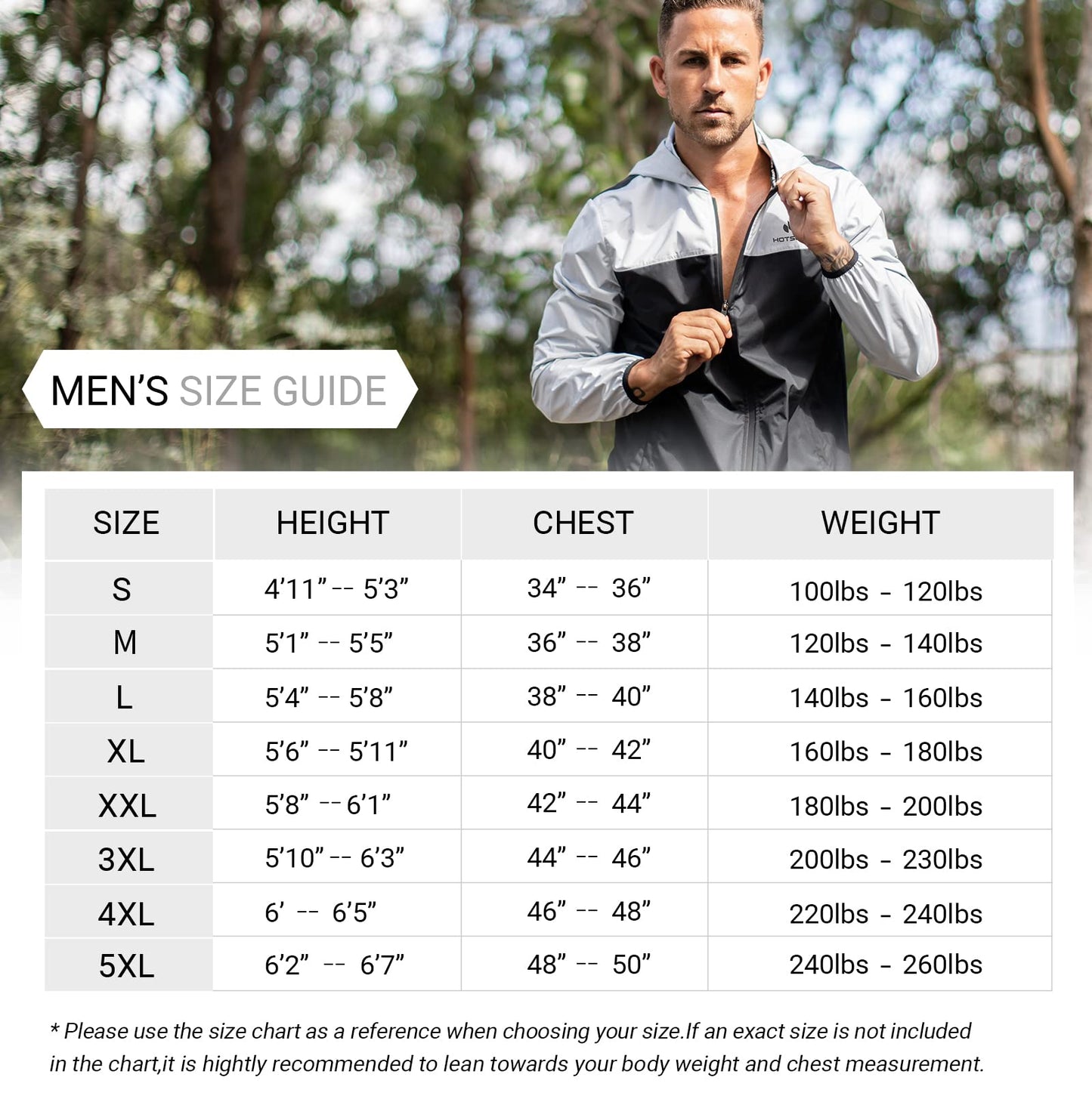 HOTSUIT Sauna Suit for Men Sweat Suits Gym Workout Exercise Sauna Jacket Pant Full Body, White, S