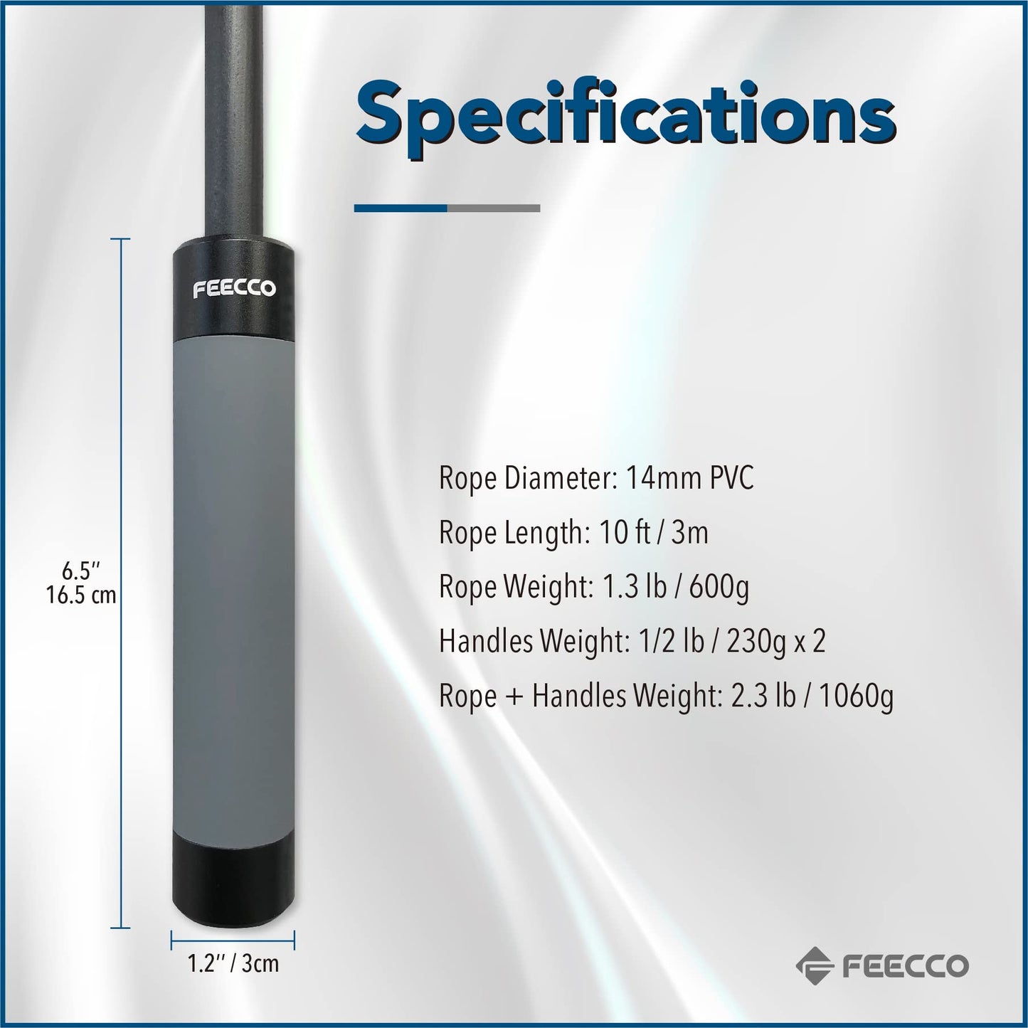 FEECCO BurnoY 2LB Weighted Jump Rope