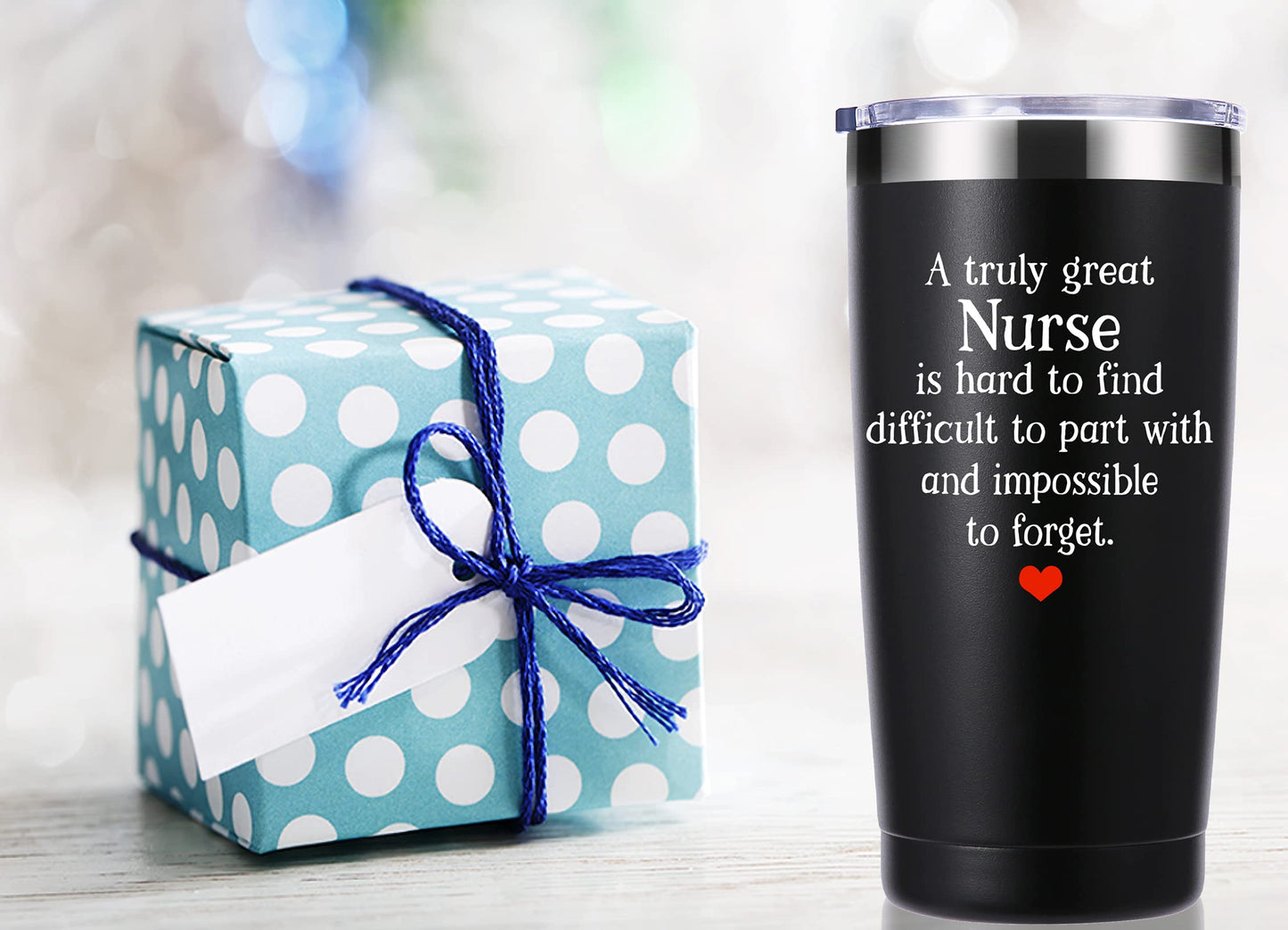 momocici Nurse Gifts 20 OZ Tumbler.A Truly Great Nurse Is Hard To Find And Impossible To Forget.Birthday,Christmas,Appreciation Gifts,Thank You Gifts,Retirement Gifts for Nurse Men Women Mug(Black)