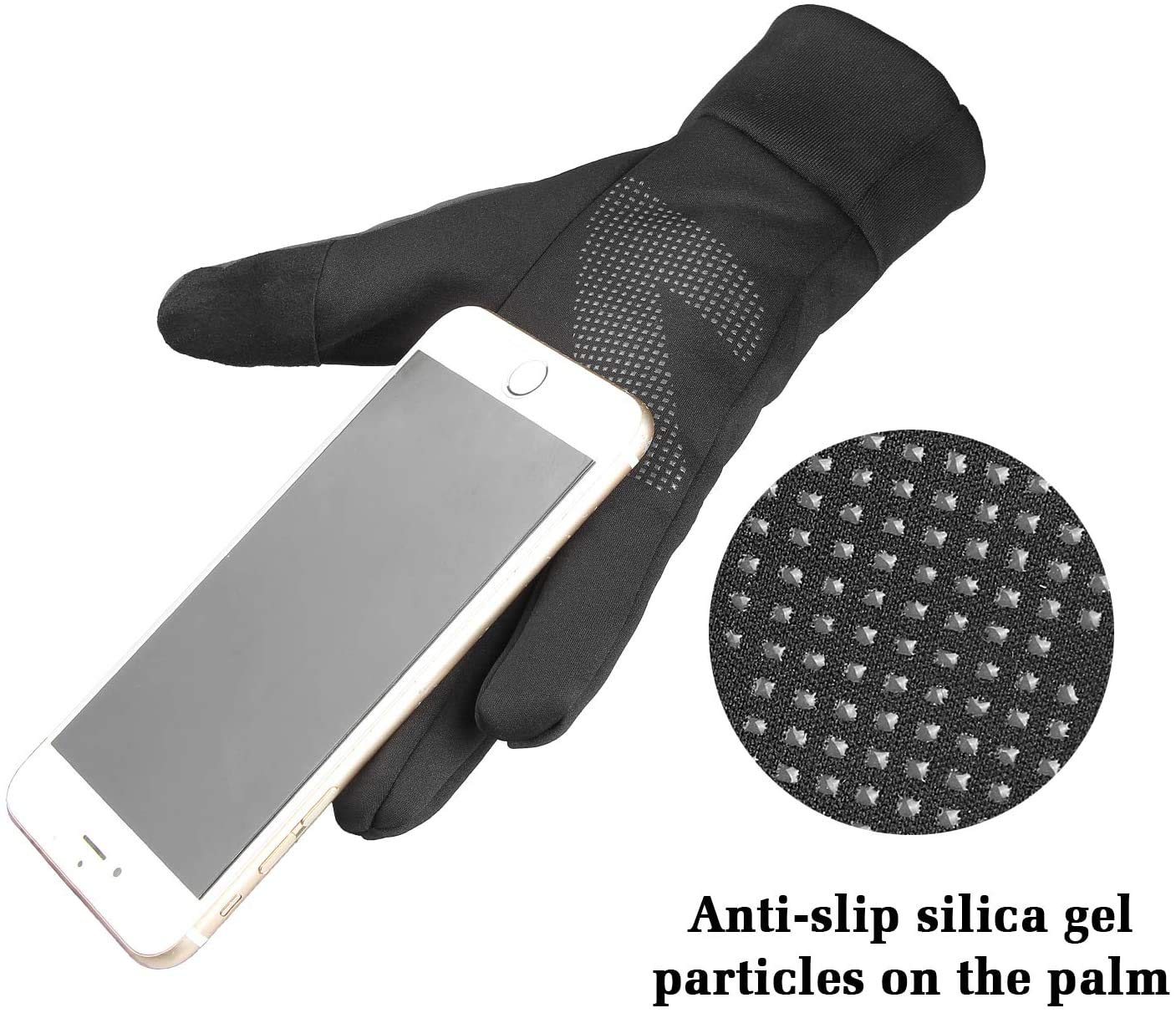 Cierto Winter Gloves for Men & Women | Cold Weather Water Resistant Thermal Full Finger Gloves | Warm Gloves for Running Cycling Motorcycle Bike Riding
