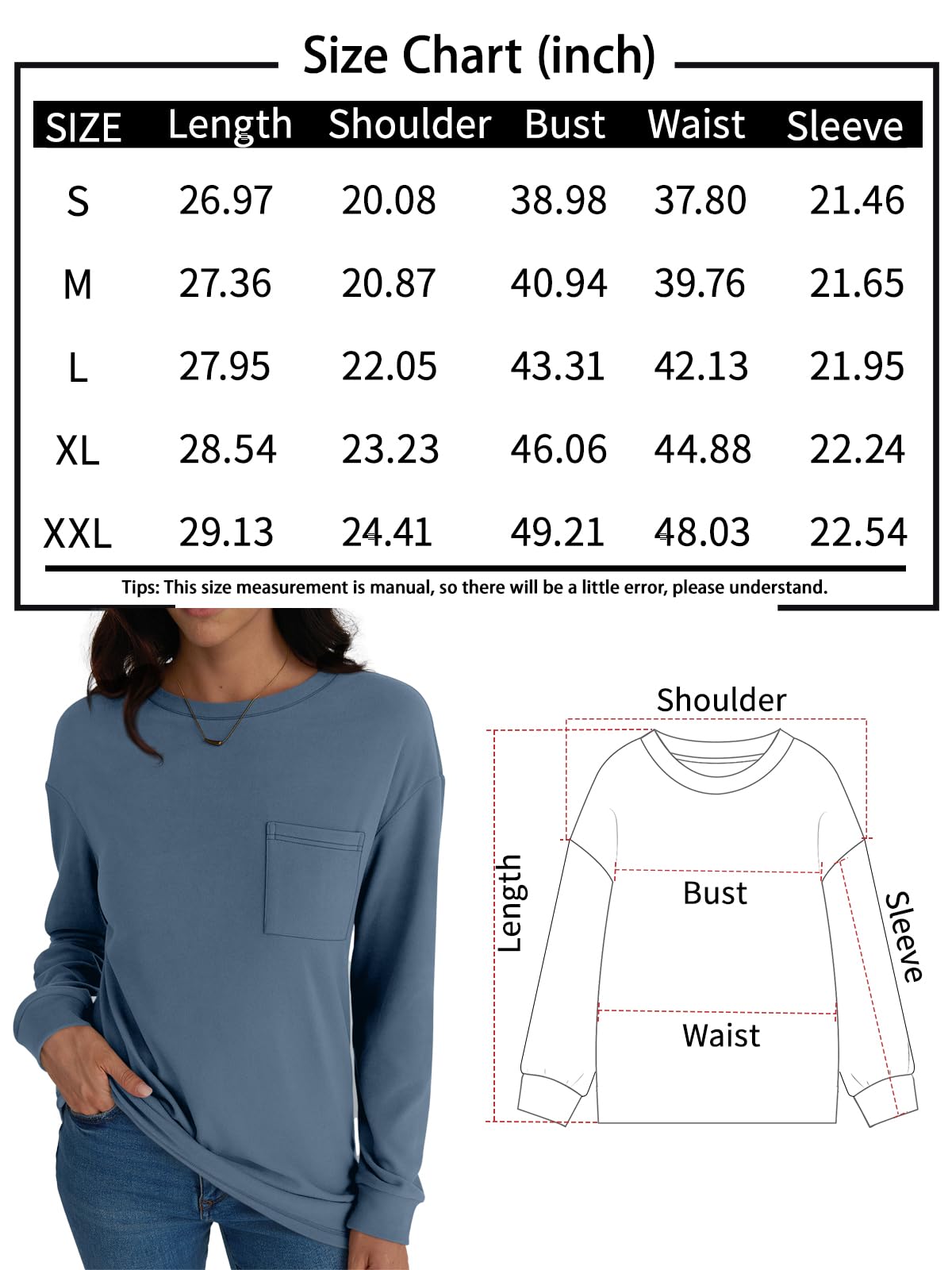 AUTOMET Womens Long Sleeve Tops Loose Fit Fall Cute Thick T Shirts Winter Cruise Outfits Trendy Clothes, ArmyGreen, L
