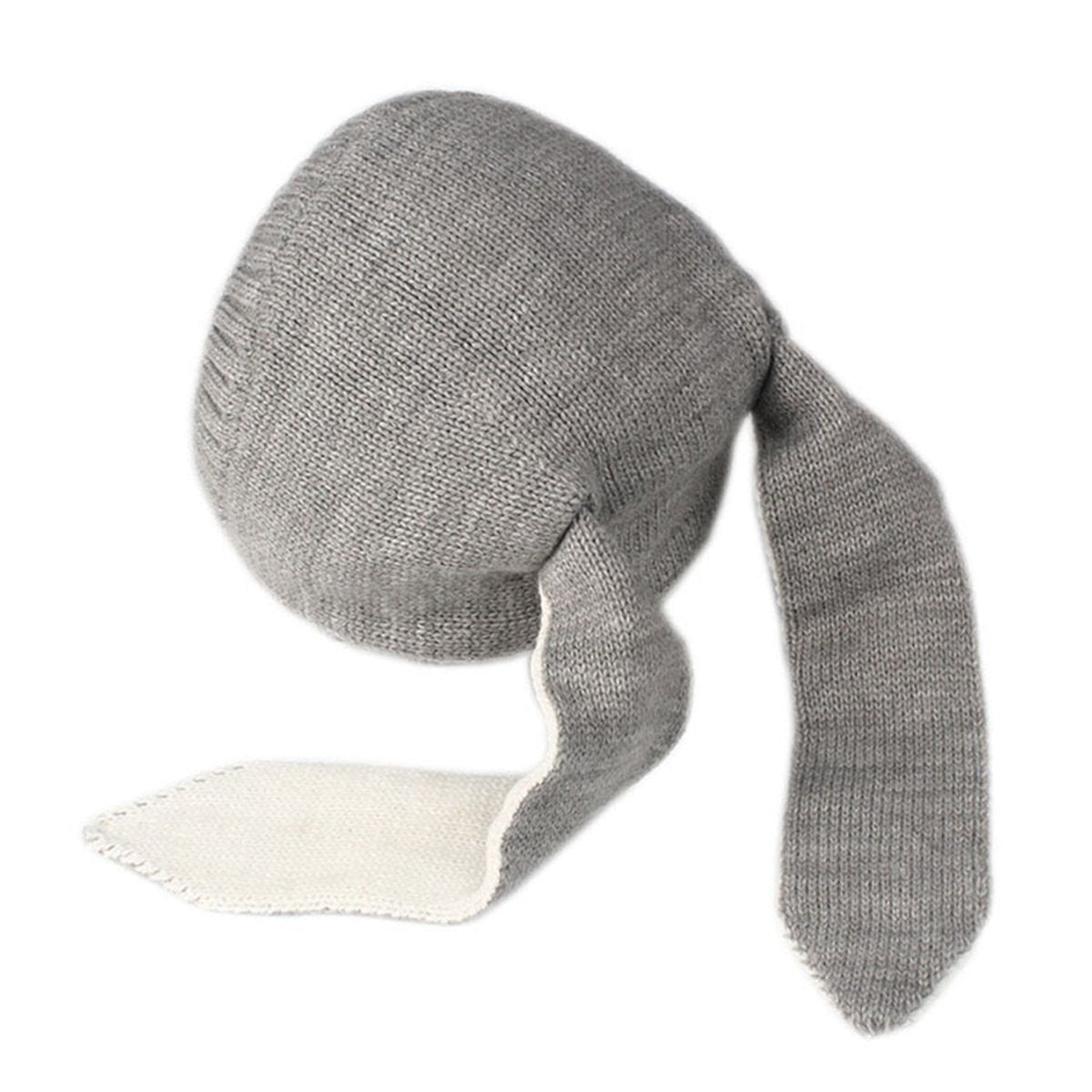 xsby Kids Winter Beanie Hat, Baby Infant Knit Hat Crochet Bunny Ear Warm Hat for Winter Grey(Plus Cashmere)