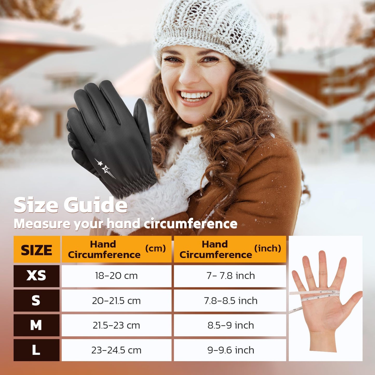 HOZMOZ Winter Gloves for Men Women Cold Weather, Full Touchscreen Gloves with Warm Plush Lining Cycling Driving Gloves