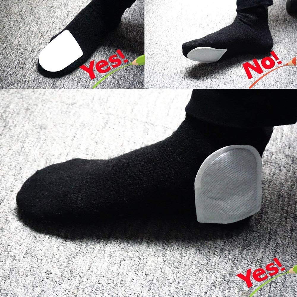 WORLD-BIO Toe Warmers Adhesive - Long Lasting Safe Natural Odorless Air Activated Warmers Up to 8 Hours of Heat - Disposable Toe Warmers Hot Hands Feet 20 Pairs - Mini Patch Keep Warm in Chill Winter