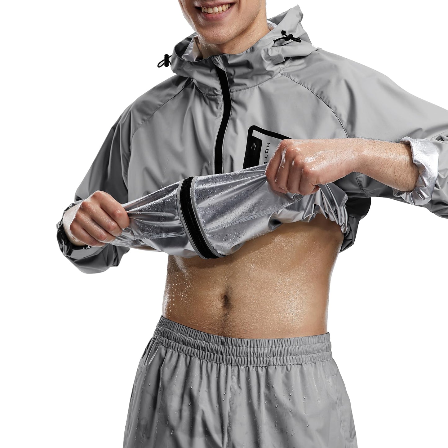 HOTSUIT Sauna Suit Men Non Rip Boxing Sweat Suits Exercise Workout Jacket