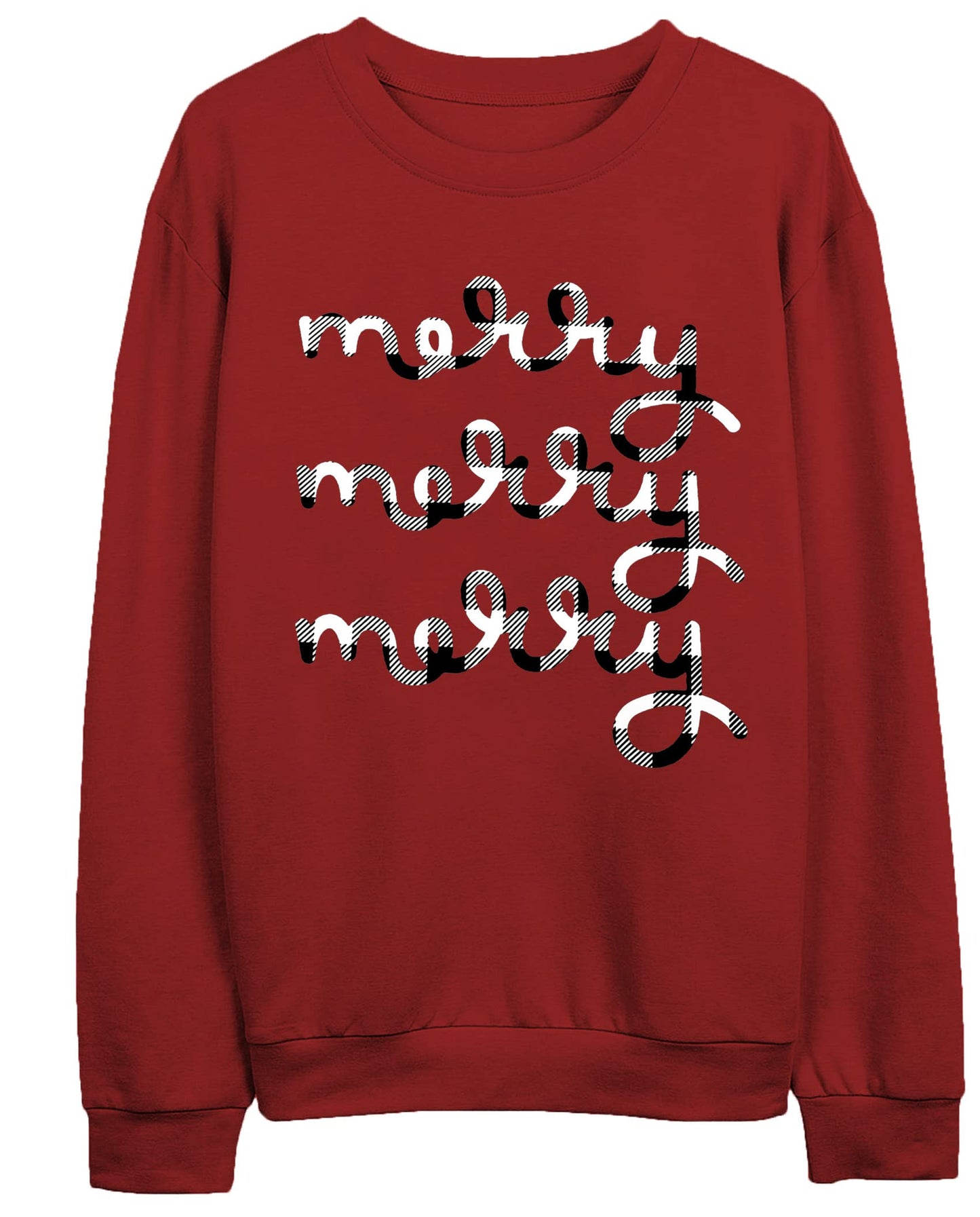 Christmas Sweatshirt Women Merry and Bright Christmas T-Shirt Funny Xmas Lights Blouse Tops Holiday Shirts