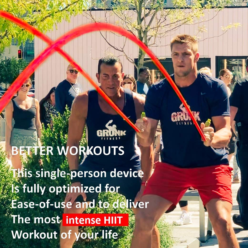 Inertia Wave – Gronk Fitness Edition | Dynamic Rubber Battle Ropes Alternative for Home and Gym | Maximize Calorie Burn | Revolutionary Fitness Equipment for Abs and Full Body Workout | Get Results