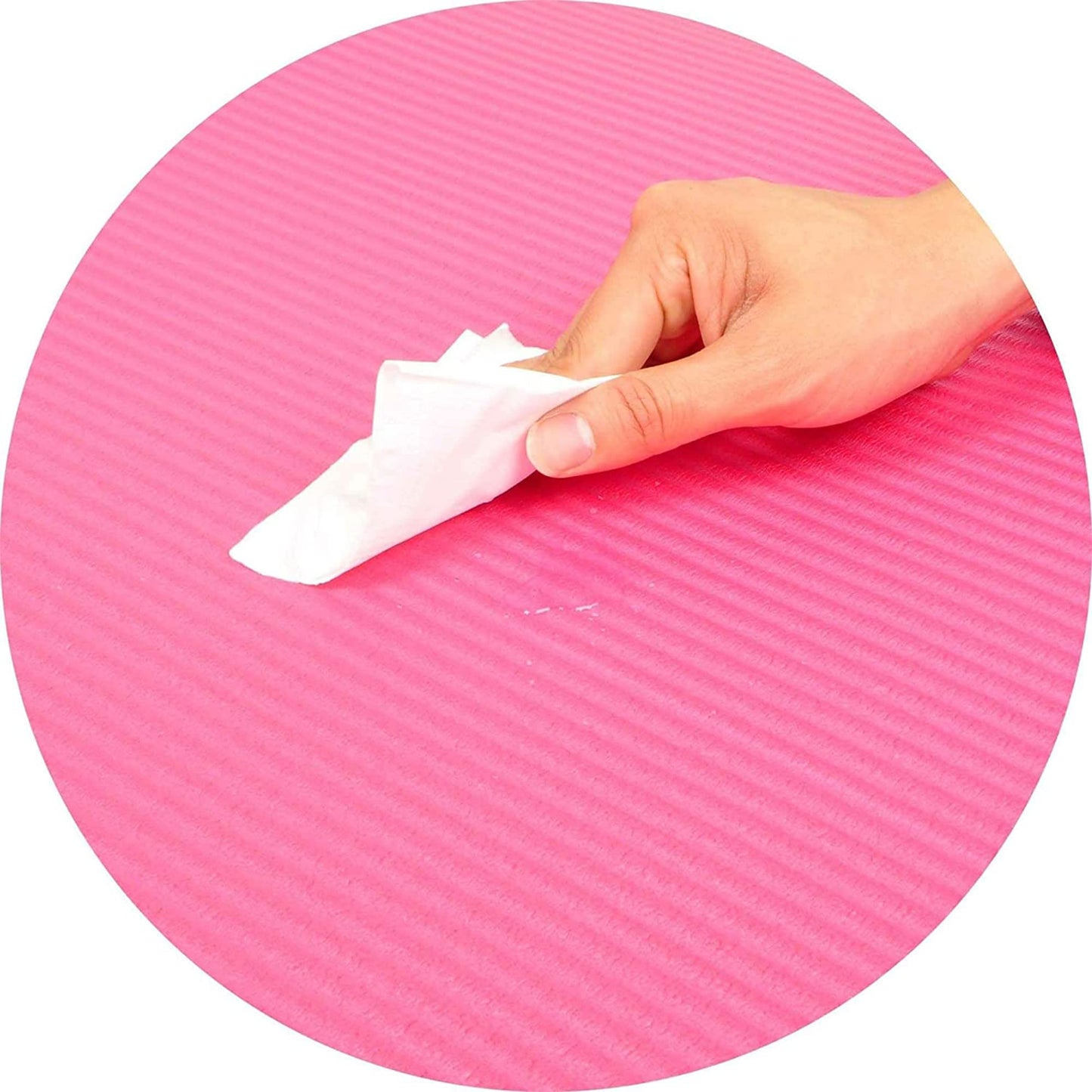BalanceFrom All-Purpose 1-Inch Extra Thick High Density Anti-Tear Exercise Yoga Mat with Carrying Strap (Pink)