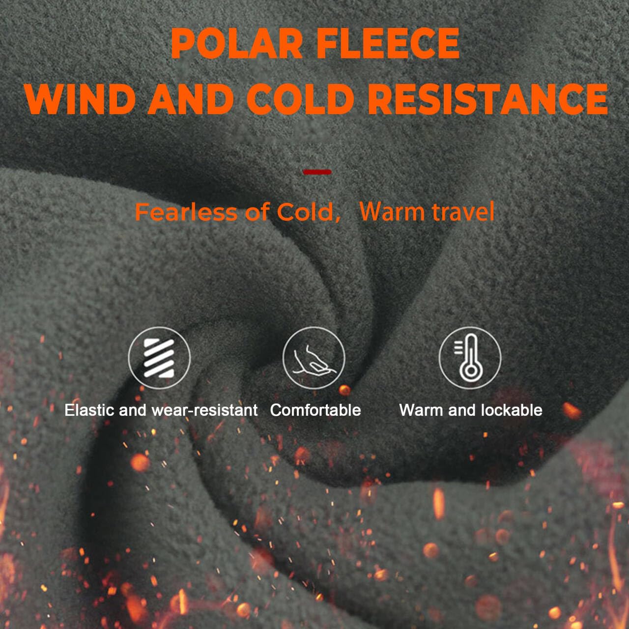 Black Ski Mask for Men Fleece Balaclava Women Winter Thermal Skin-Friendly Soft Face Cover for Outdoor Activities Work